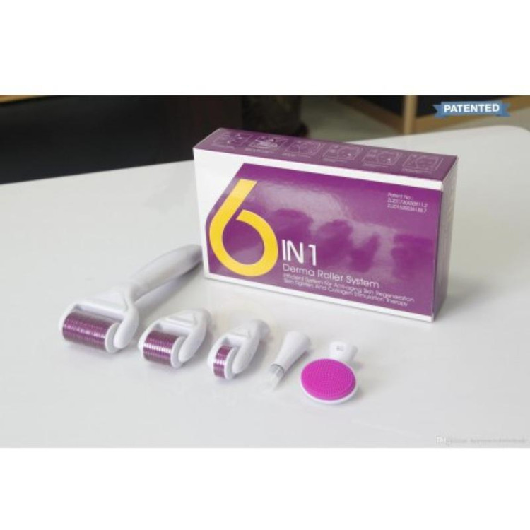 درمارولر تیتانیومی میکرونیدلینگ خانگی 6 کاره Derma Roller 6 in 1