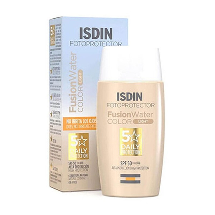 ضد آفتاب ایزدین رنگی فیوژن واتر رنگ لایت ایزدین spf 50 حجم 40 میل اورجینال