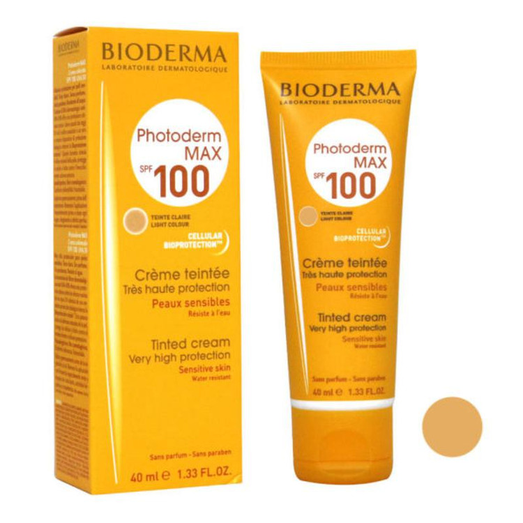 ضد آفتاب رنگی بایودرما مدل SPF 100 (حجم 40 میلی لیتر)