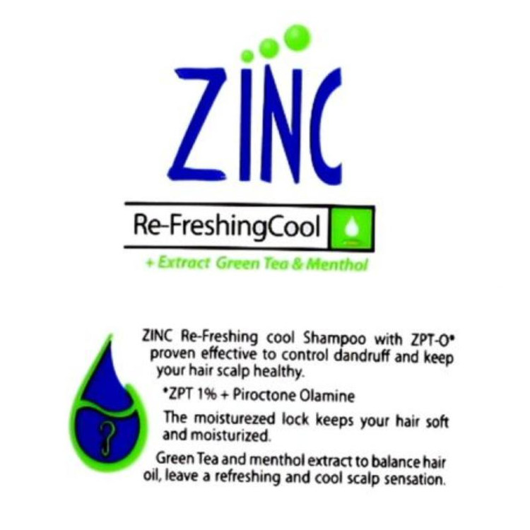 شامپو مخصوص موهای چرب زینک مدل RE FRESHING COOL
