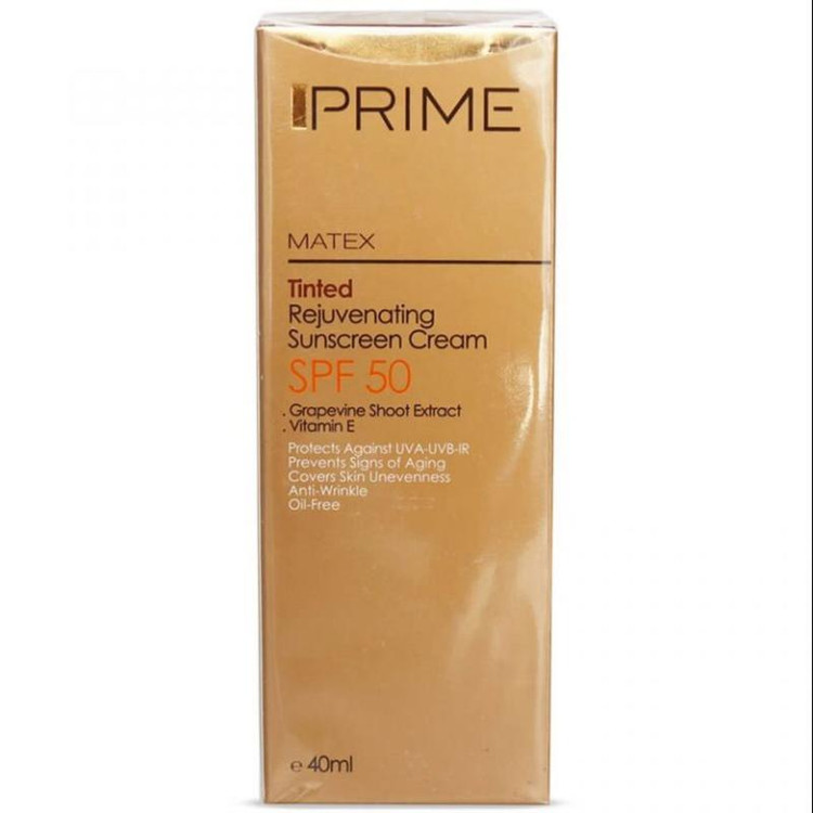 کرم ضد آفتاب پریم جوان کننده صورت مدل Matex Tinted SPF50