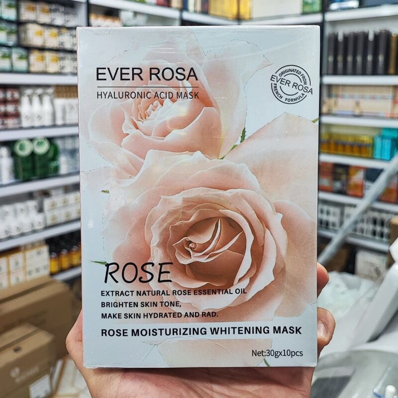ماسک ورقه ای گل رز  برند  EVER ROSA