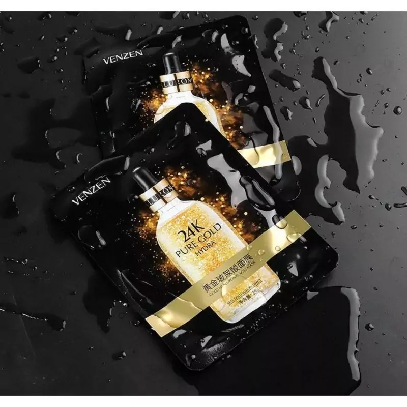 ماسک آبرسان ورقه ای صورت طلای خالص ونزن Venzen 24k Pure Gold