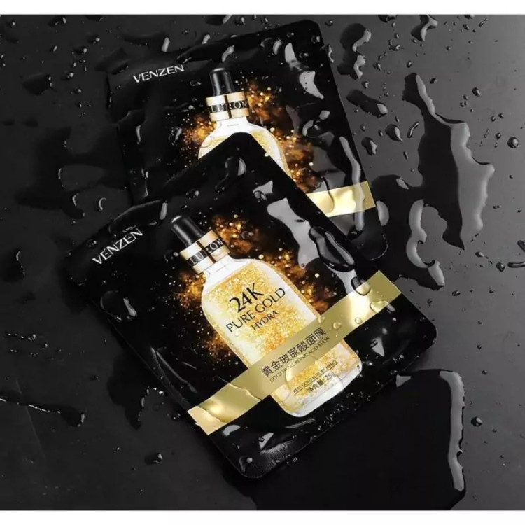 ماسک آبرسان ورقه ای صورت طلای خالص ونزن Venzen 24k Pure Gold