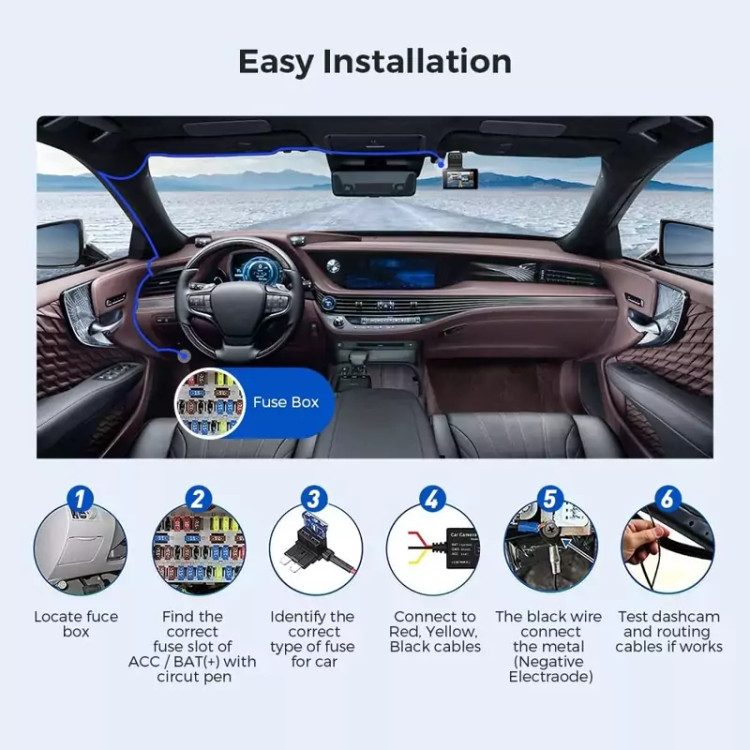 کیت اداپتورazdome dash cam m63