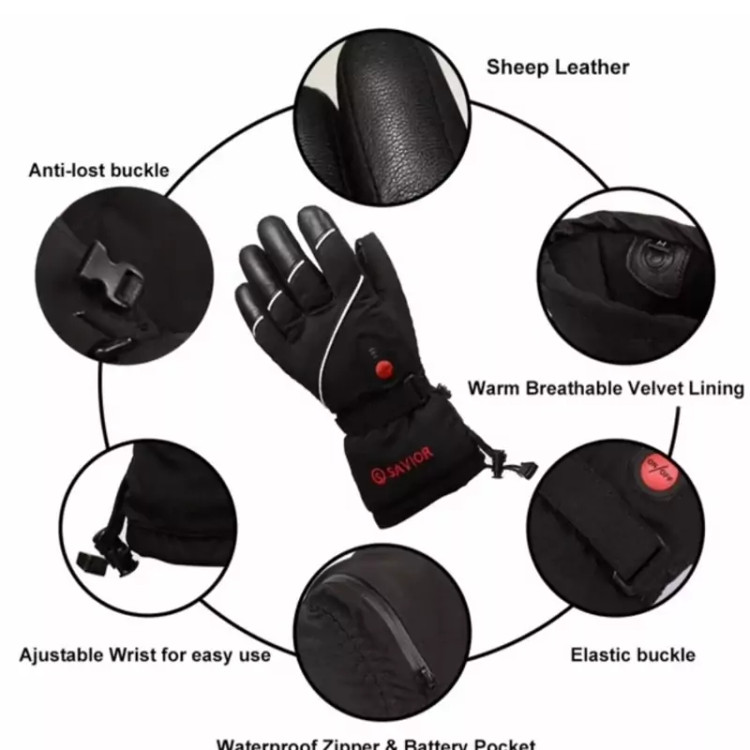 دستکش برقی کوهنوردی savior سایز m